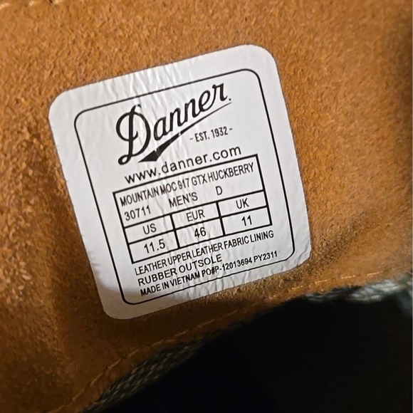 Danner x Huckberry Boot Men 11.5 Mountain Moc 917 GTX Brown GORETEX Vibram 30711 - Picture 11 of 16